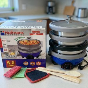 Hoffman’s Electric Multi Cooker & Rice Cooker With 4 Pots & 4 Lids- 6 Ltr / 1500 Watts
